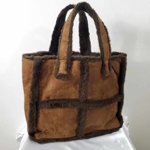 A. Giannetti Brown Fur handbag